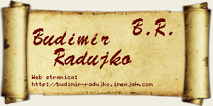 Budimir Radujko vizit kartica